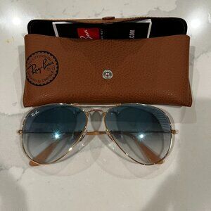 COPY - Rayban Aviator Gradient Blue and Gold